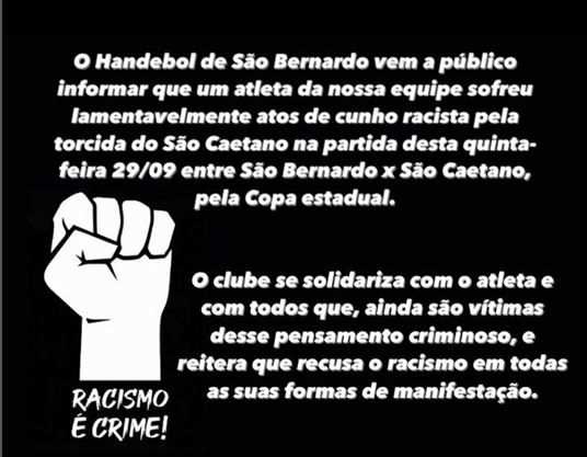 Nota da equipe. Foto: reprodução
