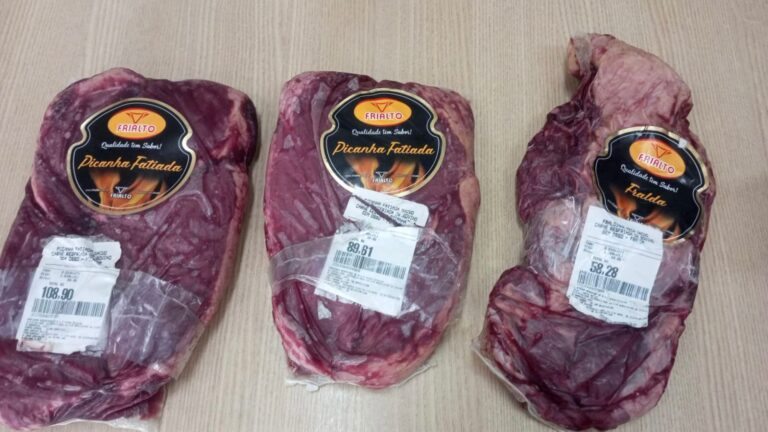 Carne recuperada de furto. Foto: Divulgação/Prefeitura de Ribeirão Pires